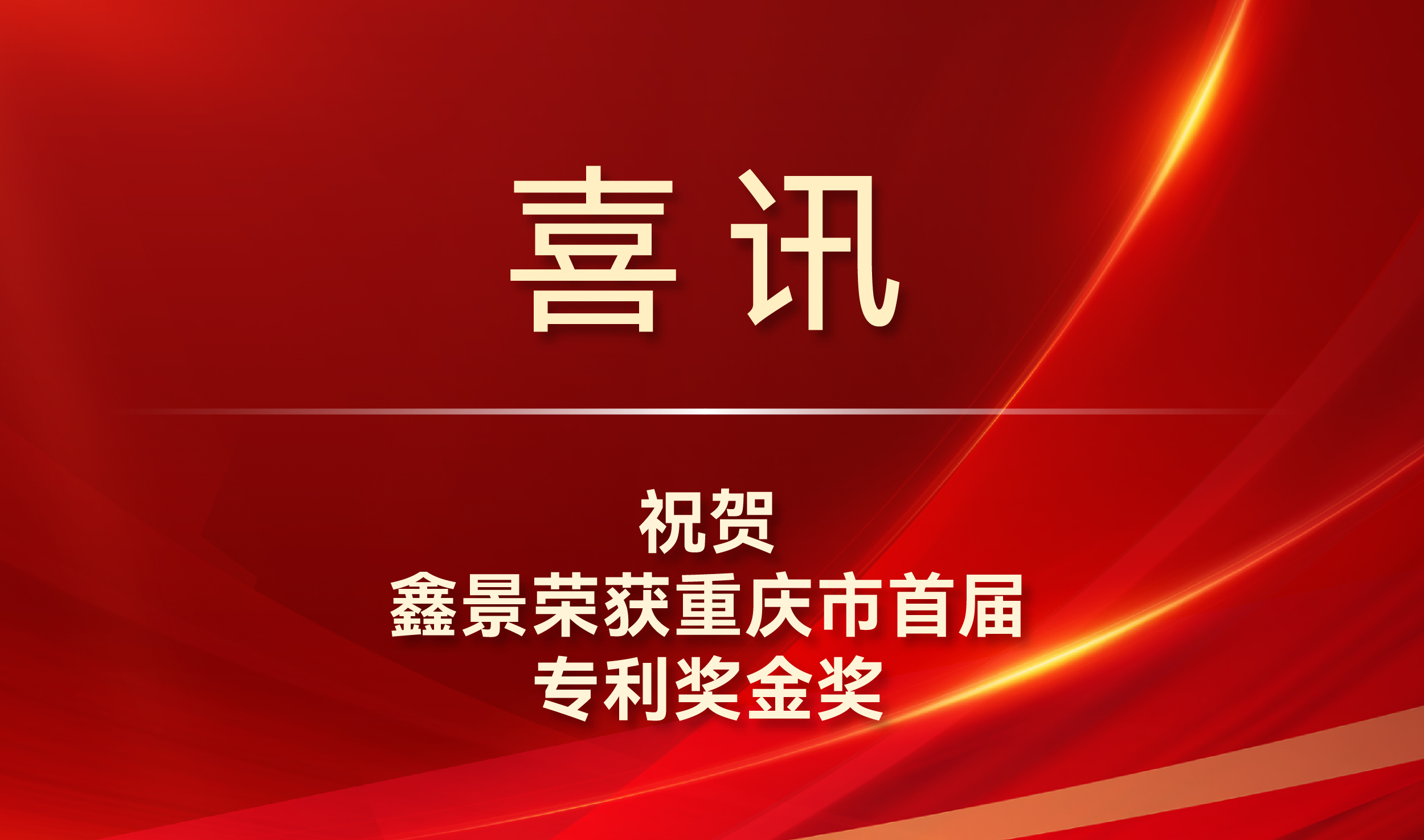 喜讯丨专利金奖！鑫景荣获我市知识产权最高奖项